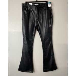 Rue+ Faux Leather Pants Womens 2X Black High Rise Boot‎ Ultimate Stretch NWT